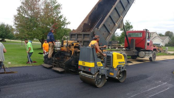 ImagePro's Crew Paving Driveway in Rockford Illinois